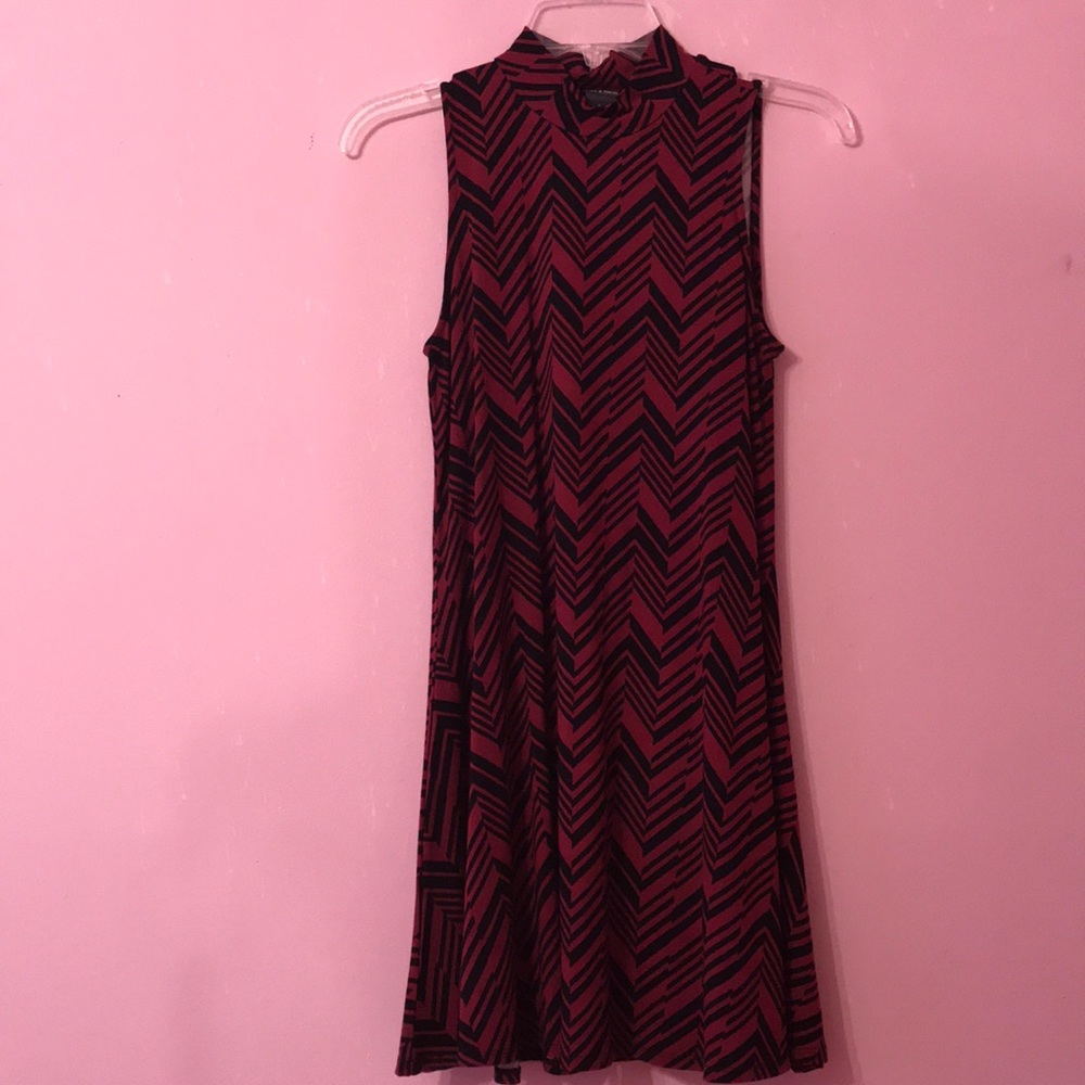 Burgundy and Black Dress